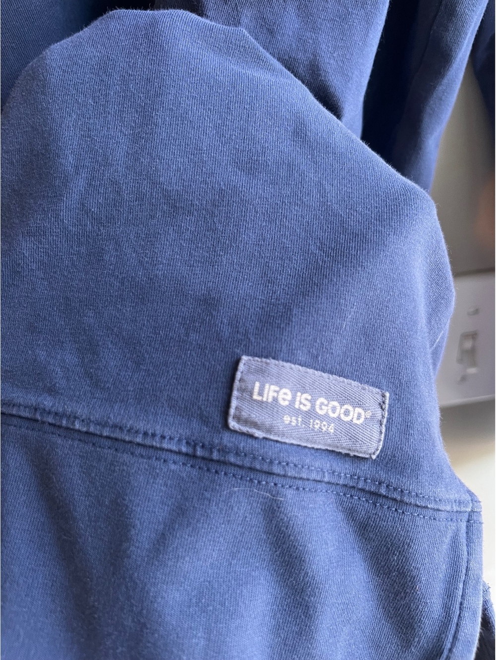 Life is Good Women's Wildflowers Long Sleeve Crusher Flex Tunic Top Blue Large - Picture 7 of 7